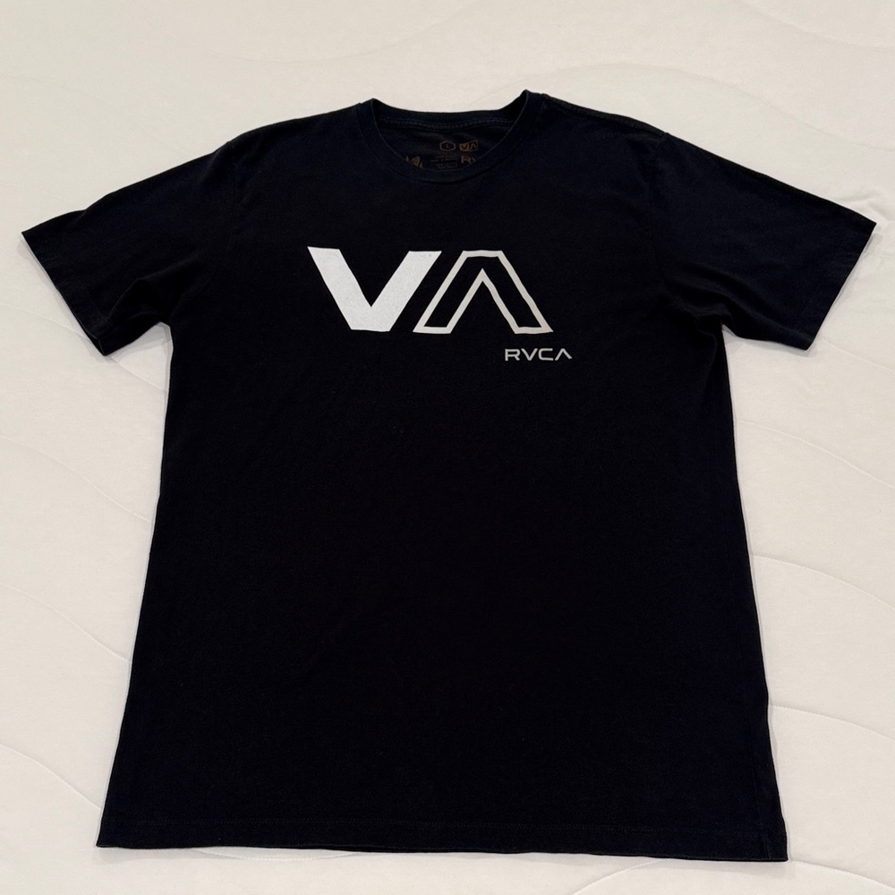 RVCA Black and White Logo Men's Tee